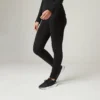 Pantalón Jogger Fitness Ajustado De Algodón Con Bolsillos Mujer Domyos 520 Negro -Fitness cardio Ventas pantalon jogger fitness ajustado de algodon con bolsillos mujer domyos 520 negro