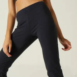 Pantalón Jogger Fitness Corte Recto Algodón Mujer Domyos 120 Negro 9 Pantalón Jogger Fitness Corte Recto Algodón Mujer Domyos 120 Negro -Fitness cardio Ventas pantalon jogger fitness corte recto algodon mujer domyos 120 negro 2