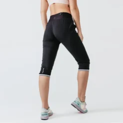 Kalenji Pantalón Pirata Running Mujer Dry Negro -Fitness cardio Ventas pantalon pirata running mujer dry negro 3