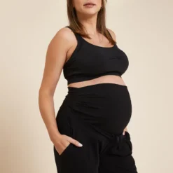 Pantalón Yoga Embarazada Ecofriendly Mujer Kimjaly Gris Negro 9 Pantalón Yoga Embarazada Ecofriendly Mujer Kimjaly Gris Negro -Fitness cardio Ventas pantalon yoga embarazada ecofriendly mujer kimjaly gris negro 2