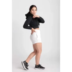 AESTHETIC WOLF Pantalones Cortos Ajustados - Terry Francés Negro 11 AESTHETIC WOLF Pantalones Cortos Ajustados - Terry Francés Negro -Fitness cardio Ventas pantalones cortos ajustados terry frances blanco