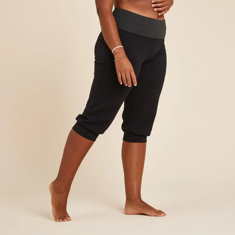 KIMJALY Pantalones Pirata Comfort Yoga Embarazada Ecofriendly Negro Gris 5 KIMJALY Pantalones Pirata Comfort Yoga Embarazada Ecofriendly Negro Gris - Imagen 3