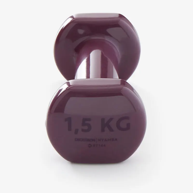 Domyos Pesas 2 X 1,5 Kg De Vinilo Fitness Gimnasia En Casa Pilates Nyamba Violeta 4 Domyos Pesas 2 X 1,5 Kg De Vinilo Fitness Gimnasia En Casa Pilates Nyamba Violeta - Imagen 2