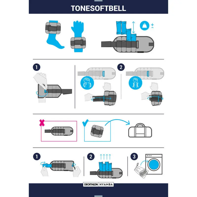 Domyos Pesas Tobilleras Lastres Modulables Fitness 1 Kg Burdeos 7 Domyos Pesas Tobilleras Lastres Modulables Fitness 1 Kg Burdeos - Imagen 5