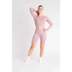 AESTHETIC WOLF 'Ribbbed Seamless' Top Acanalado Fitness - Mujer - Plum Roja -Fitness cardio Ventas ribbbed seamless top acanalado fitness mujer plum roja 2