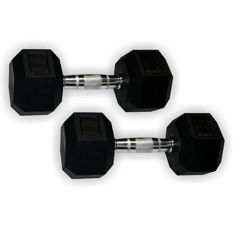 VIMAS SPORT Set 2 Ud. Mancuerna Hexagonal Goma 5 Kg 4 VIMAS SPORT Set 2 Ud. Mancuerna Hexagonal Goma 5 Kg - Imagen 2