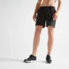 Short Fitness Pantalón Corto Chándal Hombre Domyos FST 100 Negro