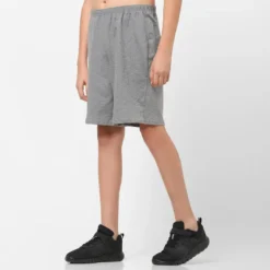 Domyos Short Niños Algodón - Básico Gris -Fitness cardio Ventas short nios algodon basico gris 1
