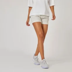 Domyos Short Pantalon Corto Fitness Algodón Con Bolsillos Mujer Violeta 13 Domyos Short Pantalon Corto Fitness Algodón Con Bolsillos Mujer Violeta -Fitness cardio Ventas short pantalon corto fitness algodon con bolsillos mujer gris claro