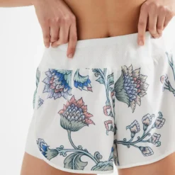 Short Pantalon Corto Fitness Amplia Mujer Domyos Blanco -Fitness cardio Ventas short pantalon corto fitness amplia mujer domyos blanco 2