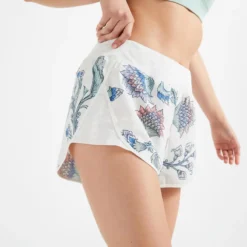 Short Pantalon Corto Fitness Amplia Mujer Domyos Blanco -Fitness cardio Ventas short pantalon corto fitness amplia mujer domyos blanco 3