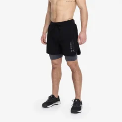 PICSIL Shorts Con Malla Compresión 2 En 1 Hombre Premium 0.1 - S - Negro