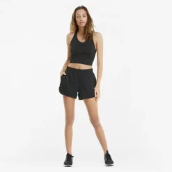Shorts De Tejido Plano Active Mujer PUMA Negro -Fitness cardio Ventas shorts de tejido plano active mujer puma negro 3