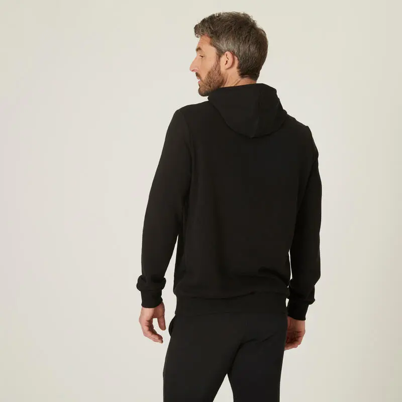 Sudadera Chaqueta Fitness Con Capucha Hombre Domyos 100 Negro 5 Sudadera Chaqueta Fitness Con Capucha Hombre Domyos 100 Negro - Imagen 3