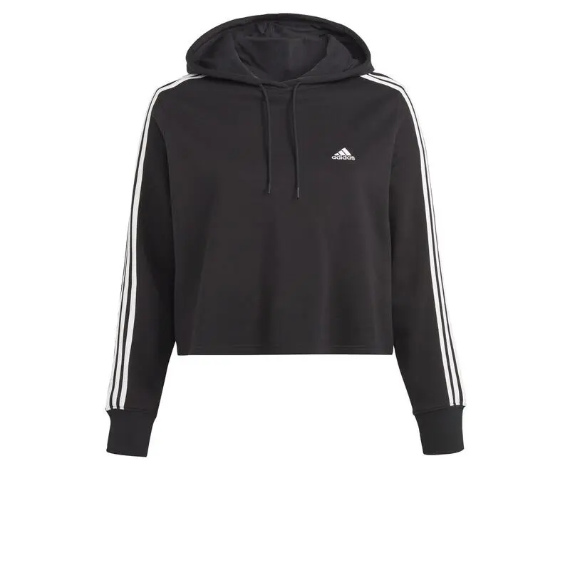 ADIDAS Sudadera Con Capucha Essentials French Terry Crop 3 Bandas (Tallas Grandes) 4 ADIDAS Sudadera Con Capucha Essentials French Terry Crop 3 Bandas (Tallas Grandes) - Imagen 2