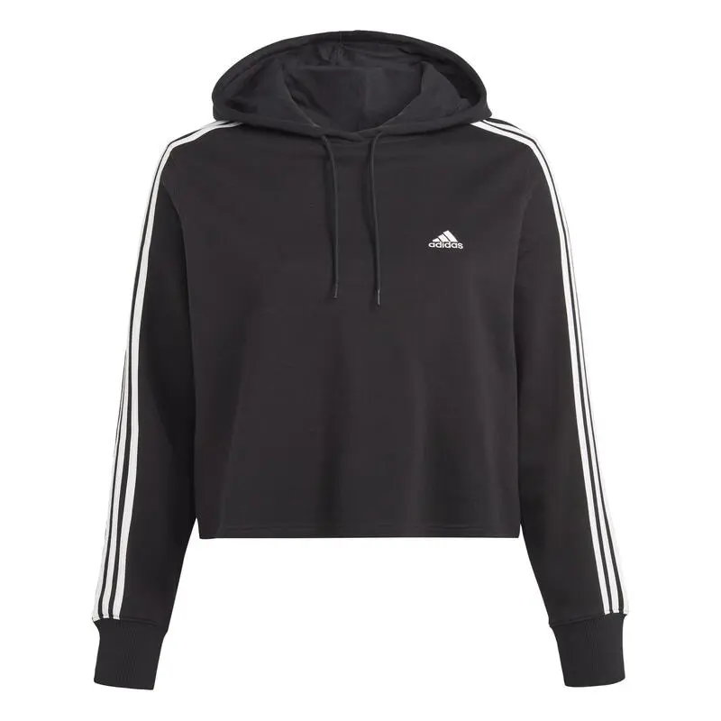 ADIDAS Sudadera Con Capucha Essentials French Terry Crop 3 Bandas (Tallas Grandes) 5 ADIDAS Sudadera Con Capucha Essentials French Terry Crop 3 Bandas (Tallas Grandes) - Imagen 3