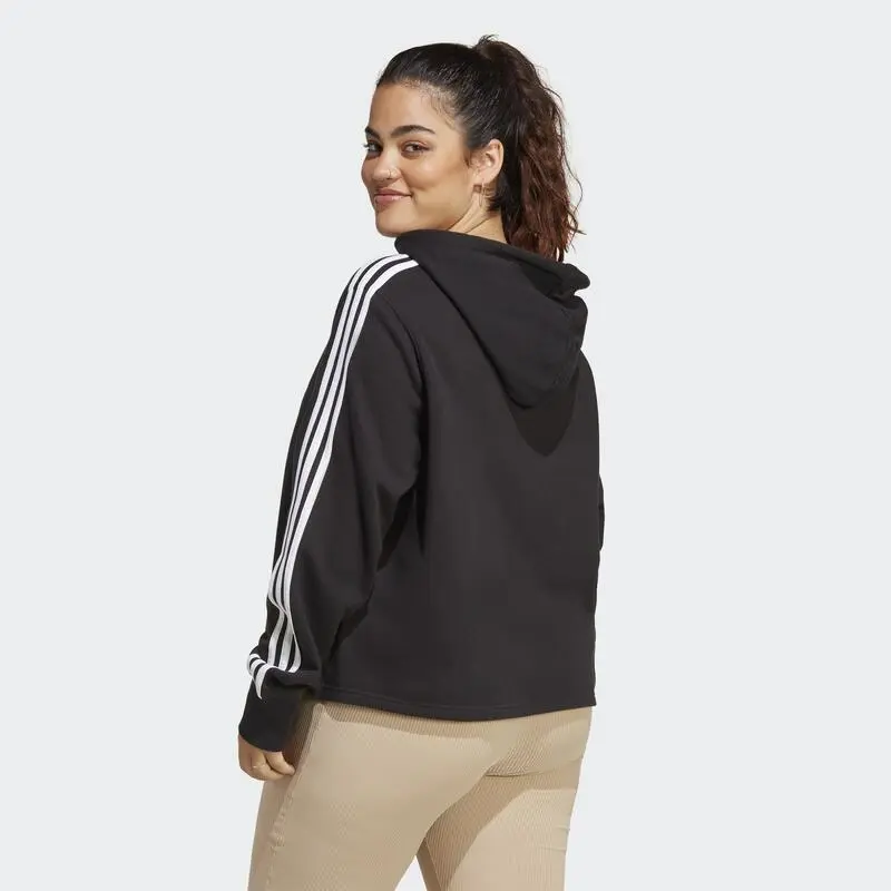 ADIDAS Sudadera Con Capucha Essentials French Terry Crop 3 Bandas (Tallas Grandes) 6 ADIDAS Sudadera Con Capucha Essentials French Terry Crop 3 Bandas (Tallas Grandes) - Imagen 4