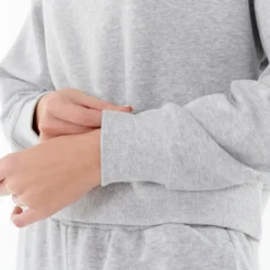 Sudadera Crop Top Puma Mujer Gris Algodón -Fitness cardio Ventas sudadera crop top puma mujer gris algodon 3