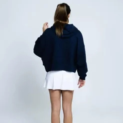 THE RUNNING REPUBLIC Sudadera De Cuello Redondo Con Capucha De Algodón De Mujer TRR Azul -Fitness cardio Ventas sudadera de cuello redondo con capucha de algodon de mujer trr azul 2