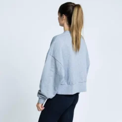 THE RUNNING REPUBLIC Sudadera De Cuello Redondo De Algodón Barcelona 92 De Mujer TRR Gris -Fitness cardio Ventas sudadera de cuello redondo de algodon barcelona 92 de mujer trr gris 2