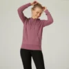 Sudadera Fitness Con Capucha Mujer Domyos 500 Uva -Fitness cardio Ventas sudadera fitness con capucha mujer domyos 500 uva