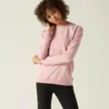 Sudadera Fitness Con Cuello Redondo De Mujer Domyos 100 Rosa