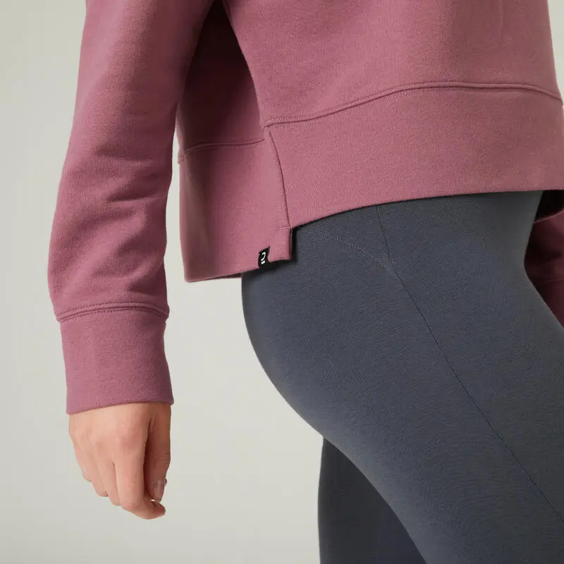 Sudadera Fitness Cuello Redondo Mujer Domyos 120 Uva 7 Sudadera Fitness Cuello Redondo Mujer Domyos 120 Uva - Imagen 5