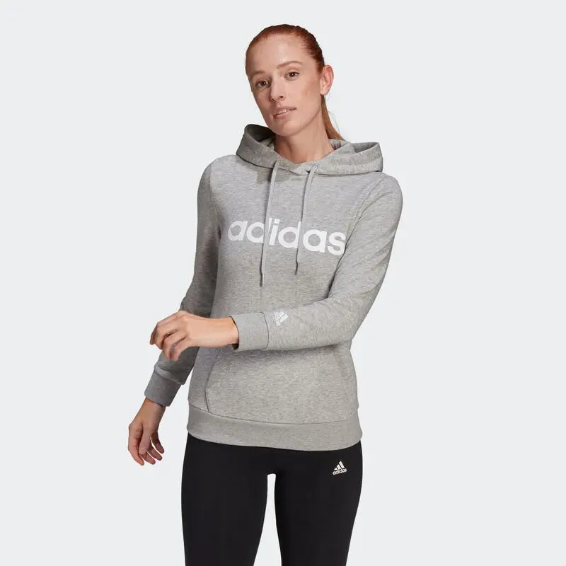 Sudadera Fitness Soft Training Linear Adidas Mujer Gris Capucha 3 Sudadera Fitness Soft Training Linear Adidas Mujer Gris Capucha