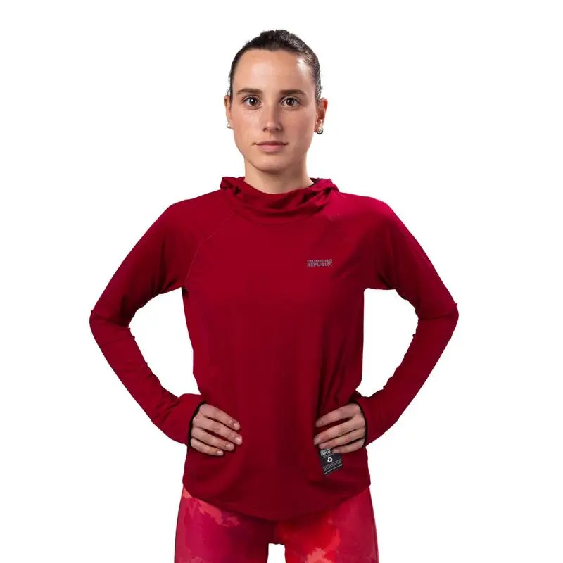 THE RUNNING REPUBLIC Sudadera Hoodie Running De Poliéster Reciclado Para Mujer TRR Negra 8 THE RUNNING REPUBLIC Sudadera Hoodie Running De Poliéster Reciclado Para Mujer TRR Negra - Imagen 6