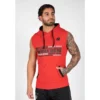 Sudadera Sin Mangas Con Capucha Poliéster Hombre GORILLA WEAR Melbourne Rojo -Fitness cardio Ventas sudadera sin mangas con capucha poliester hombre gorilla wear melbourne rojo