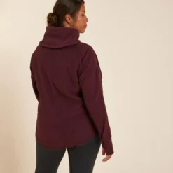 KIMJALY Sudadera Yoga Relajación Mujer Burdeos Polar -Fitness cardio Ventas sudadera yoga relajacion mujer burdeos polar 3