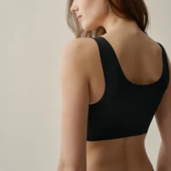 Sujetador Top Deportivo Elaphe De Mujer Black LimbaBlack Sin Aro -Fitness cardio Ventas sujetador top deportivo elaphe de mujer black limbablack sin aro 1