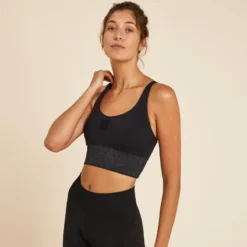 Sujetador Top Largo De Yoga Dinámico Mujer Kimjaly Negro