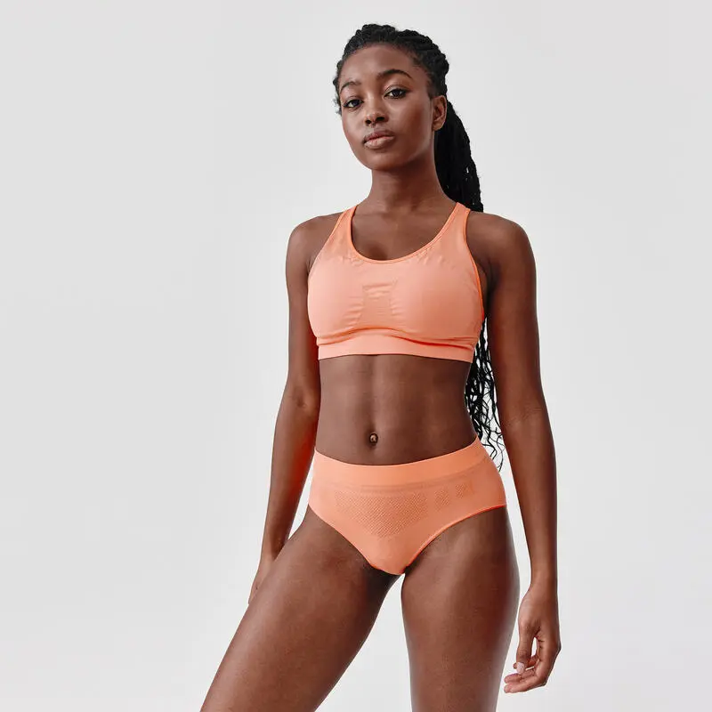 Sujetador-Top Running Sujeción Alta Kalenji Rosa Coral 5 Sujetador-Top Running Sujeción Alta Kalenji Rosa Coral - Imagen 3