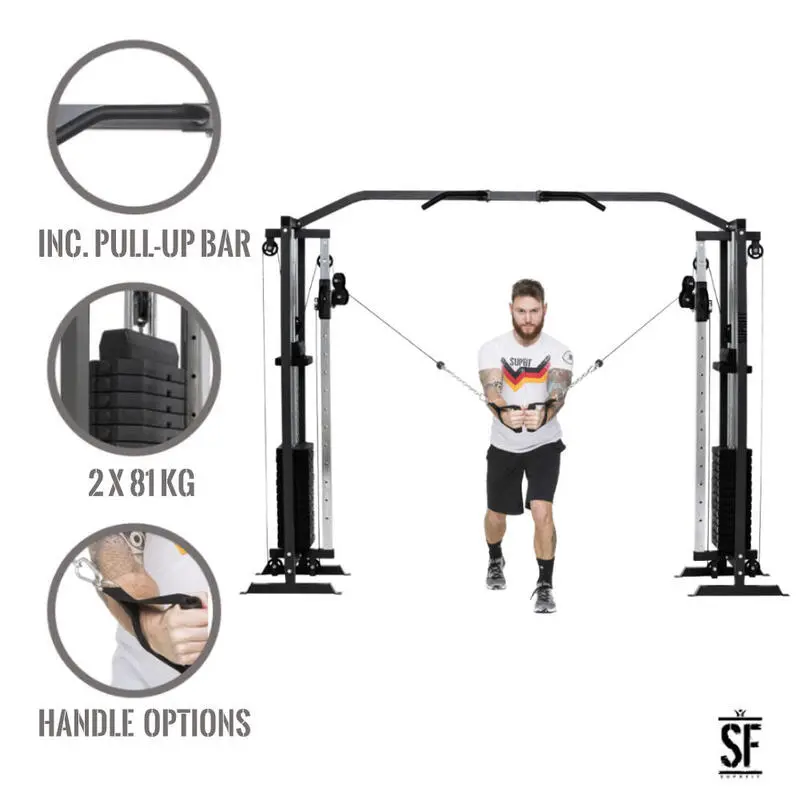 SUPRFIT Supfit Hallador Cable Pull Tower Negro 4 SUPRFIT Supfit Hallador Cable Pull Tower Negro - Imagen 2