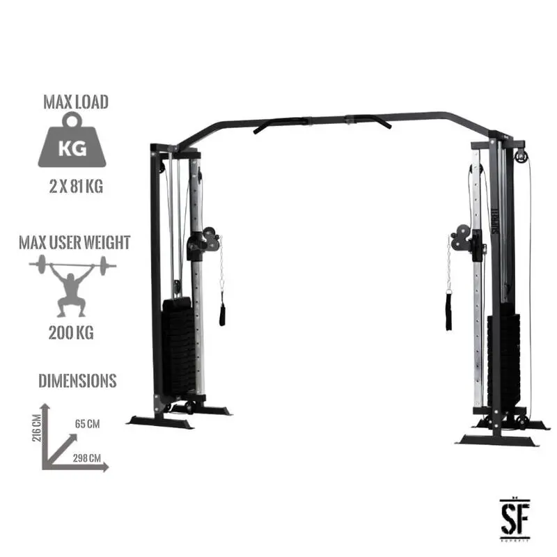 SUPRFIT Supfit Hallador Cable Pull Tower Negro 6 SUPRFIT Supfit Hallador Cable Pull Tower Negro - Imagen 4