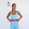 Top Deportivo Fitness Sostenible Poliéster Mujer Fitplanet Dolphin Azul Claro -Fitness cardio Ventas top deportivo fitness sostenible poliester mujer fitplanet dolphin azul claro