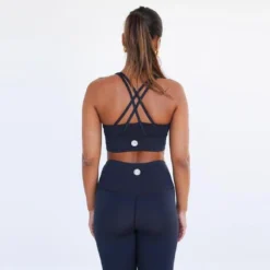 Top Deportivo Fitness Sostenible Poliéster Mujer Fitplanet Ocean Negro -Fitness cardio Ventas top deportivo fitness sostenible poliester mujer fitplanet ocean negro 3