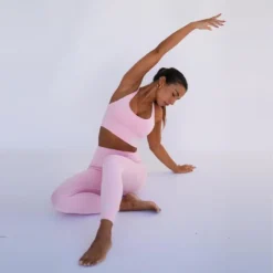 Top Deportivo Fitness Sostenible Poliéster Mujer Fitplanet Posidonia Rosa -Fitness cardio Ventas top deportivo fitness sostenible poliester mujer fitplanet posidonia rosa 4