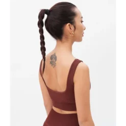 Joy Studio Top Sujetador Deportivo Acanalado Sweet Line - Café -Fitness cardio Ventas top sujetador deportivo acanalado sweet line cafe 2