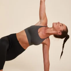 KIMJALY Top-Sujetador Yoga Premium Negro Sin Costuras -Fitness cardio Ventas top sujetador yoga premium gris sin costuras