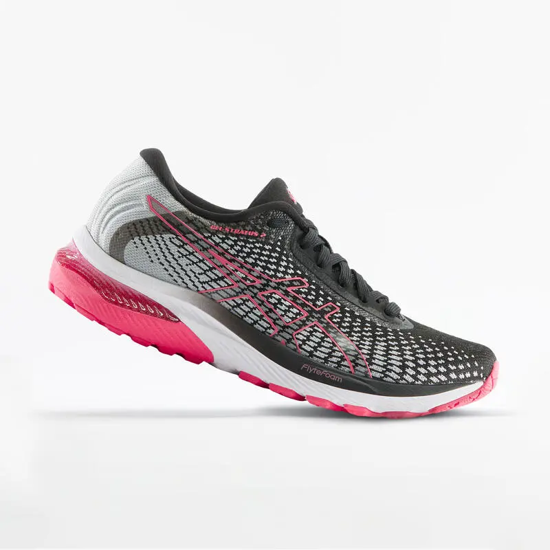 Zapatillas Running Asics Gel Stratus Knit 2 Mujer Gris Rosa 3 Zapatillas Running Asics Gel Stratus Knit 2 Mujer Gris Rosa